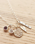 Personalized Sterling Silver Charm Class Necklace