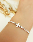 Personalized Cross Bracelet