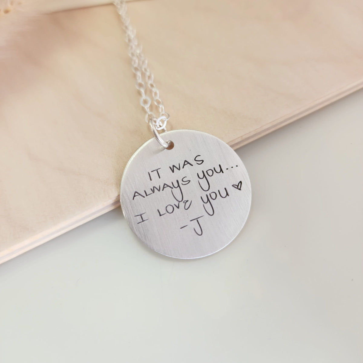 Handwriting Signature Necklace - Going Golden