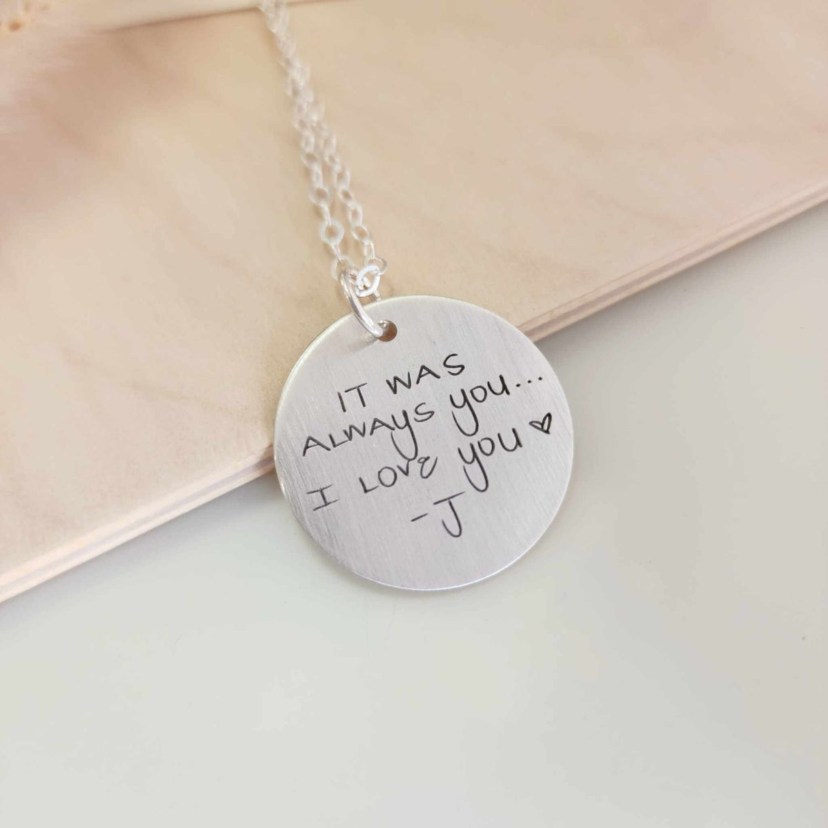 Handwriting Signature Necklace - Going Golden