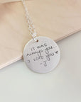 Handwriting Signature Necklace - Going Golden