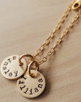 Dainty Round Name Necklace