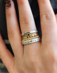 The Anniyah Stacking Name Ring Set - Going Golden