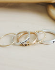 The Anniyah Stacking Name Ring Set - Going Golden