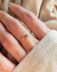 Typewriter Stacking Name Ring