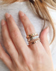 personalized gift for mom, handmade stacking name rings and spacer rings