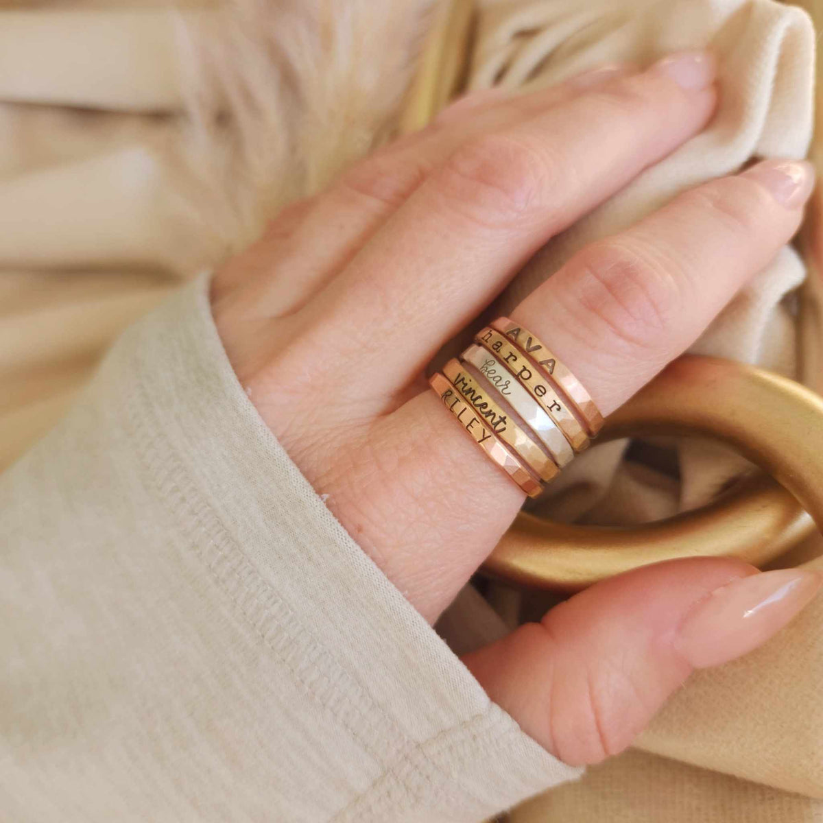 The Maryl Stacking Ring Set - Going Golden