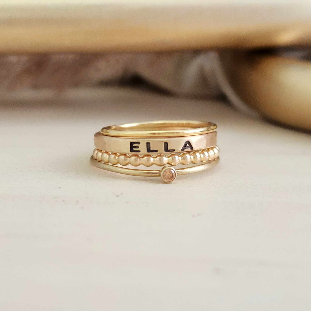 The Everly Stacking Ring Set - Going Golden