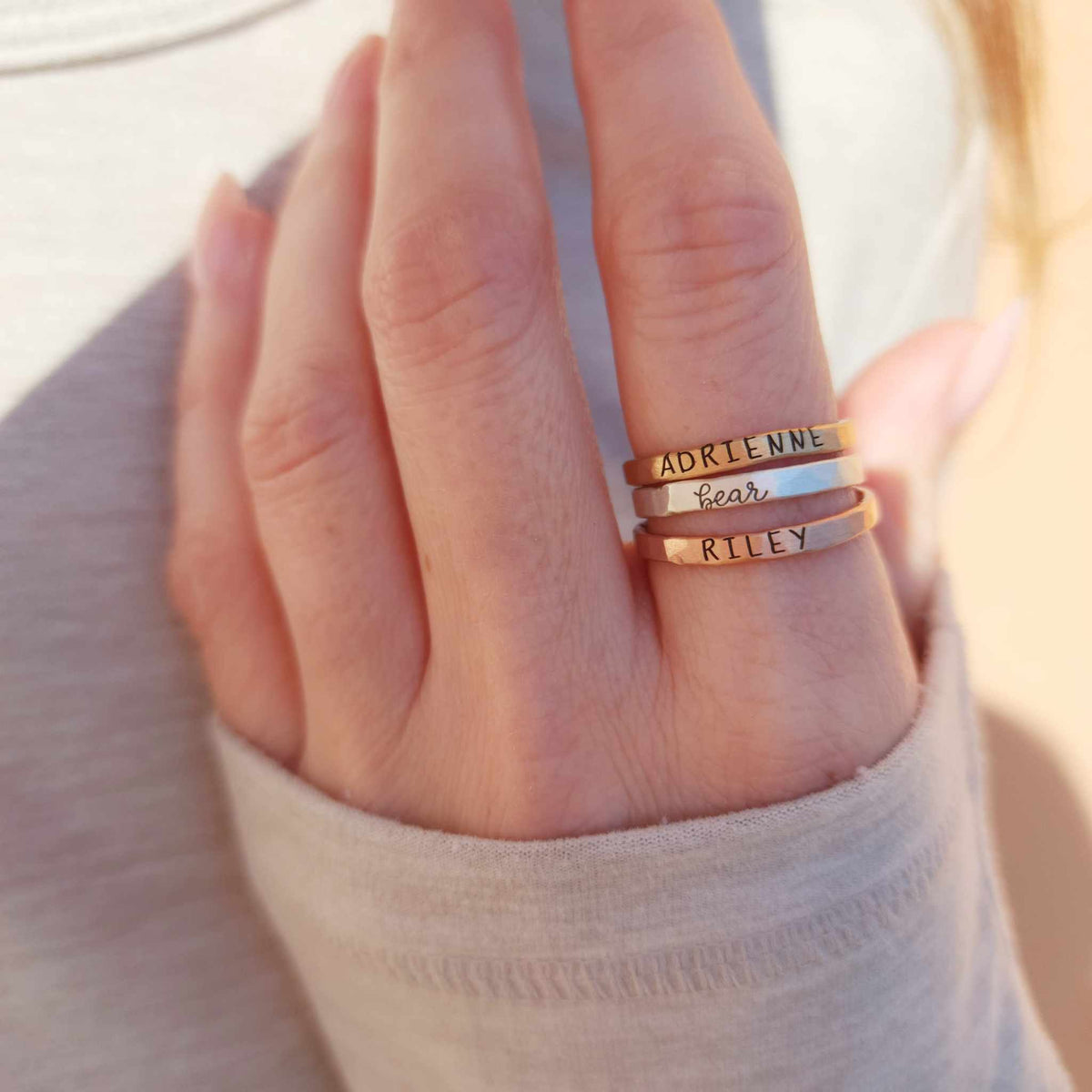 The Elena Stacking RIng Set - Going Golden