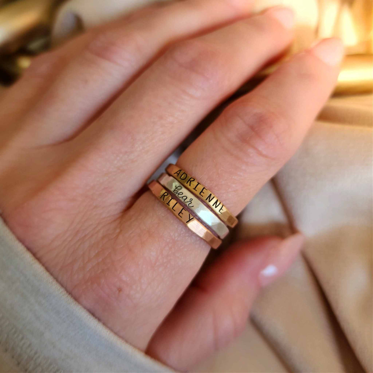 The Elena Stacking RIng Set - Going Golden
