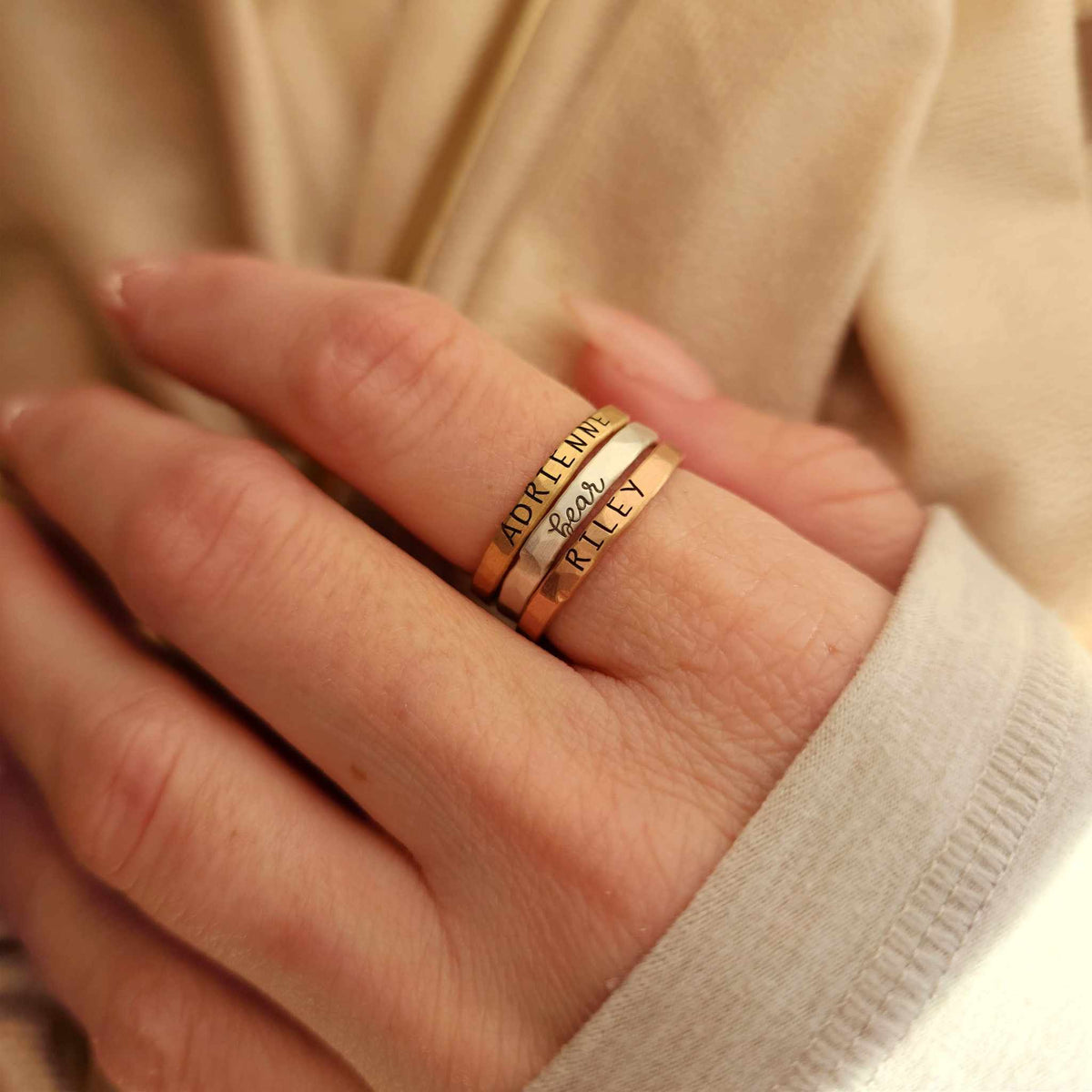 The Elena Stacking RIng Set - Going Golden