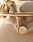 Gold Personalized Circle Pendant Necklace