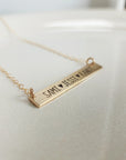 Gold Bar Name Necklace