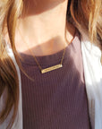 Gold Bar Name Necklace