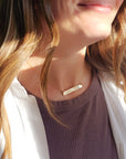 Gold Bar Name Necklace