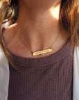 Gold Bar Name Necklace