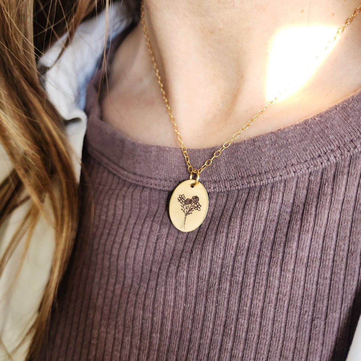 Bouquet Birth Flower Necklace - Going Golden