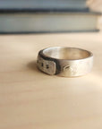 Men's Nameplate Sterling Silver Ring