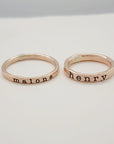 Fine Silver Thick Personalized Stacking Ring