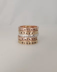 Fine Silver Thick Personalized Stacking Ring