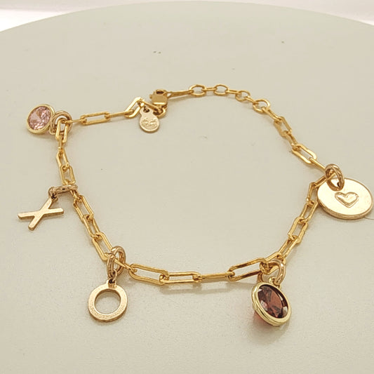 XO charm bracelet - Going Golden