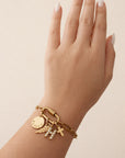 Gold Carabiner Paperclip Charm Bracelet - Going Golden