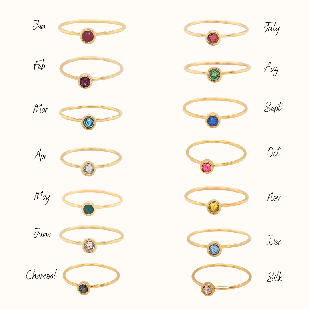 Gold Signet Class Ring Set