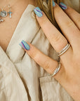 Class Signet Ring and Stacking Birthstone Set - The Isla
