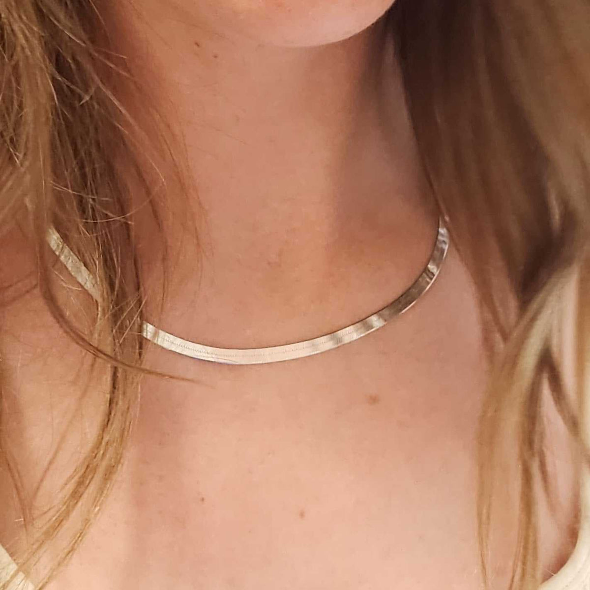 Silver Chain - Herringbone - Going Golden