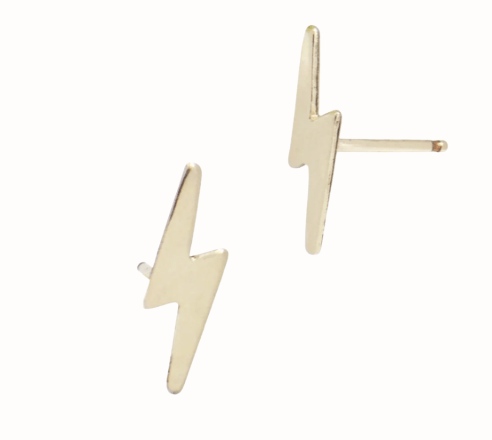 Lightning Earrings - Going Golden