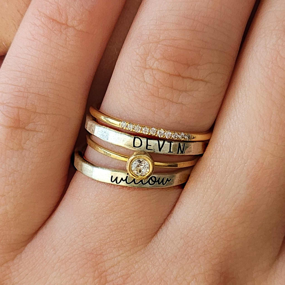 The Athena Stacking Ring Set - Going Golden