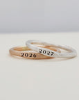 Class Signet Ring and Stacking Birthstone Set - The Isla