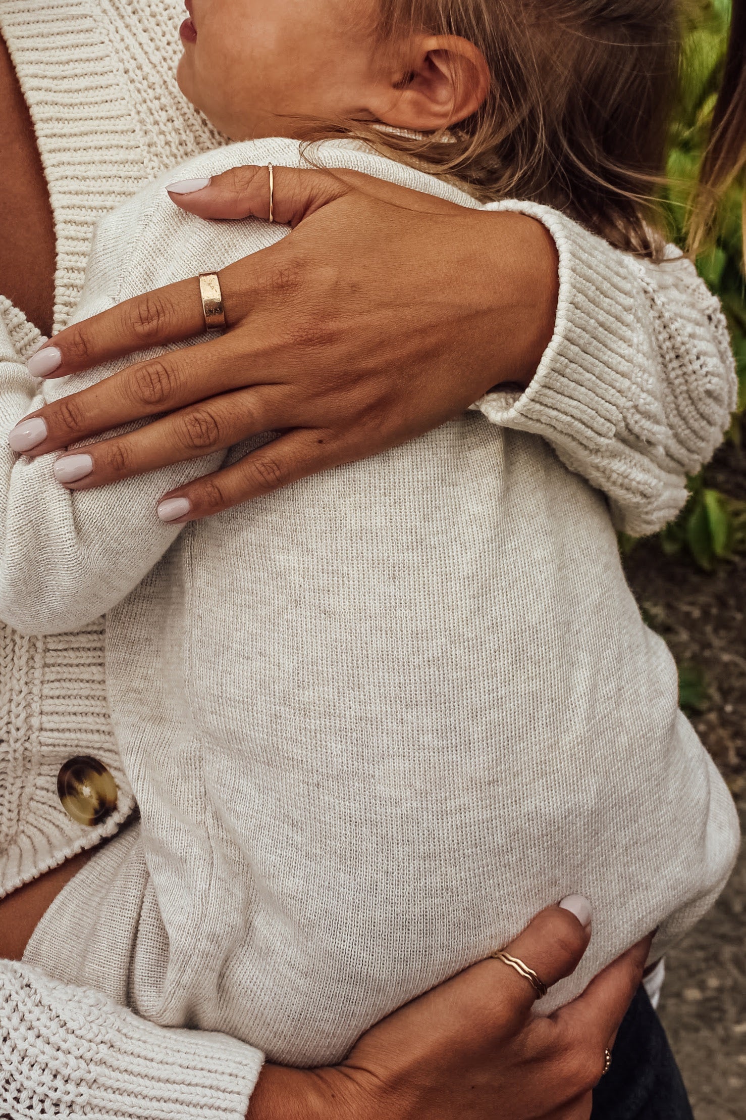 Solid Gold Textured Ring