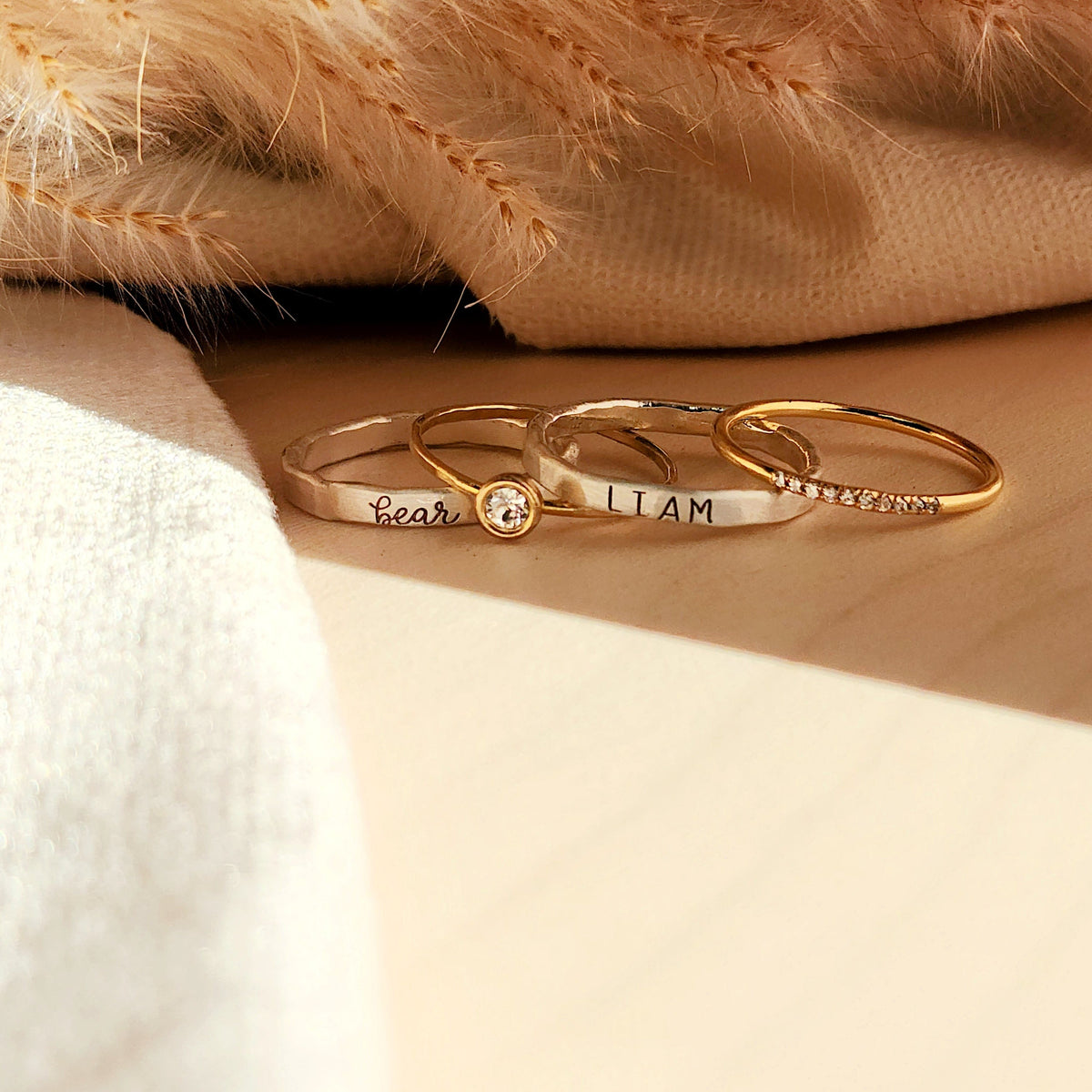The Athena Stacking Ring Set - Going Golden