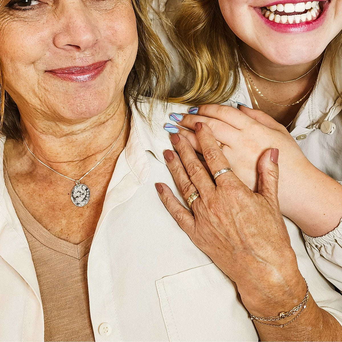 Mom or Grandma Necklace - Going Golden