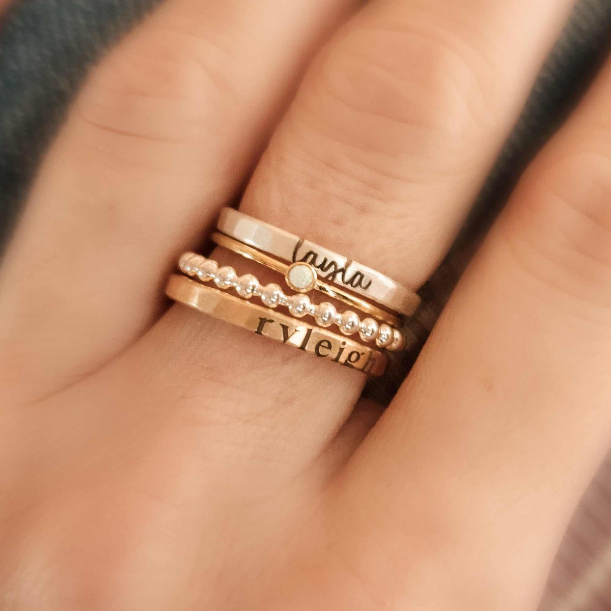 The Maisie Stacking Ring Set - Going Golden