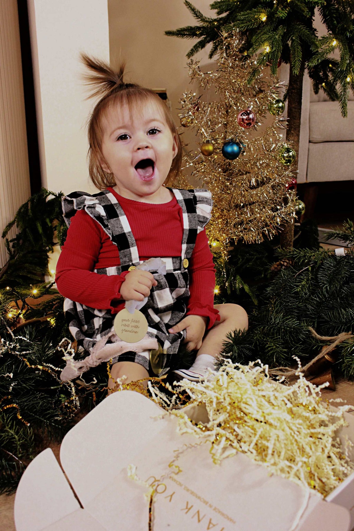 First Year Baby Milestone Ornaments - Going Golden