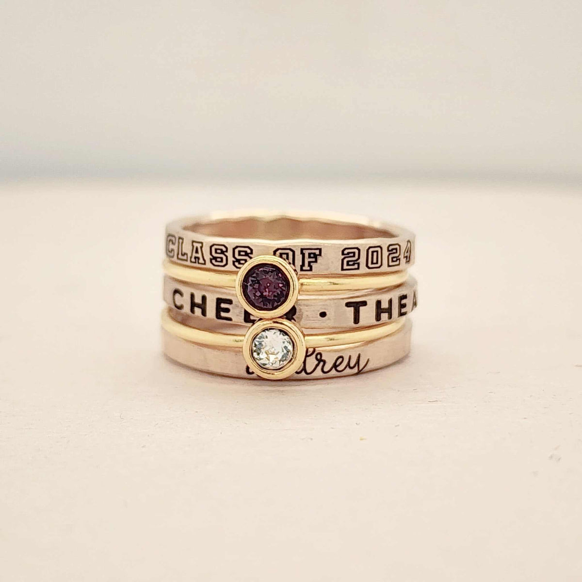 Class Ring Set in yellow gold filled - Going Golden