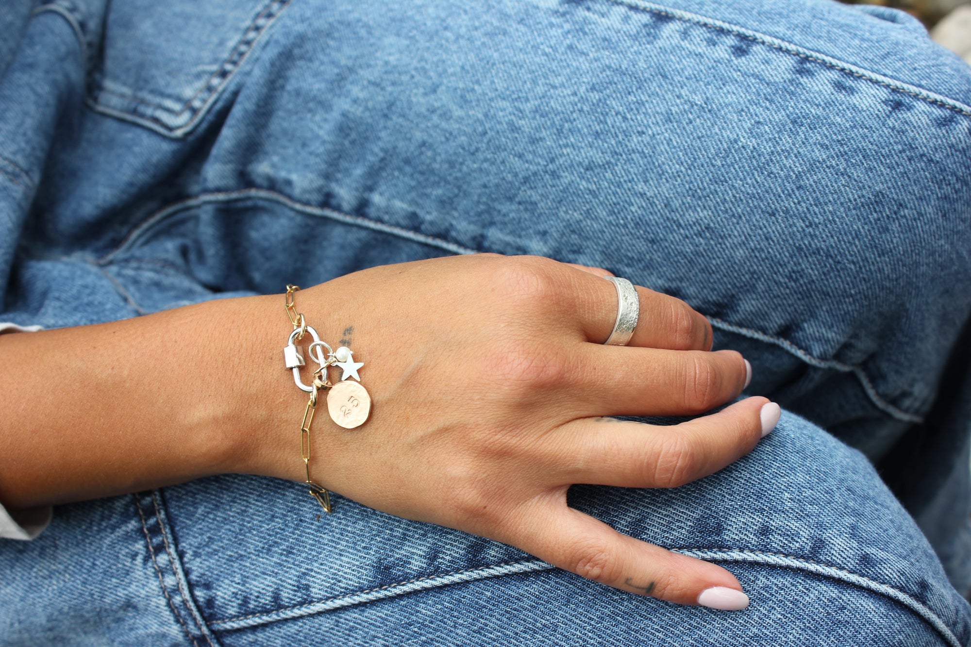 carabiner charm bracelet