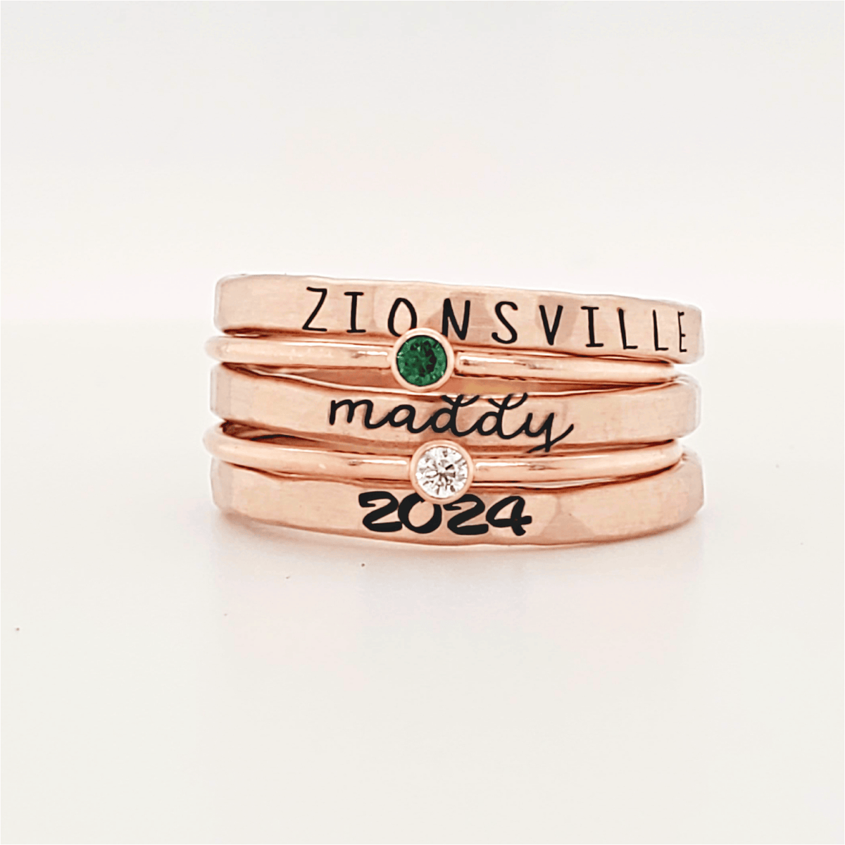 Stackable Class Ring Set - The Penelope - Going Golden