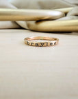 Typewriter Stacking Name Ring