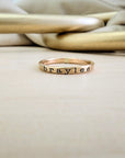 Typewriter Stacking Name Ring - Going Golden