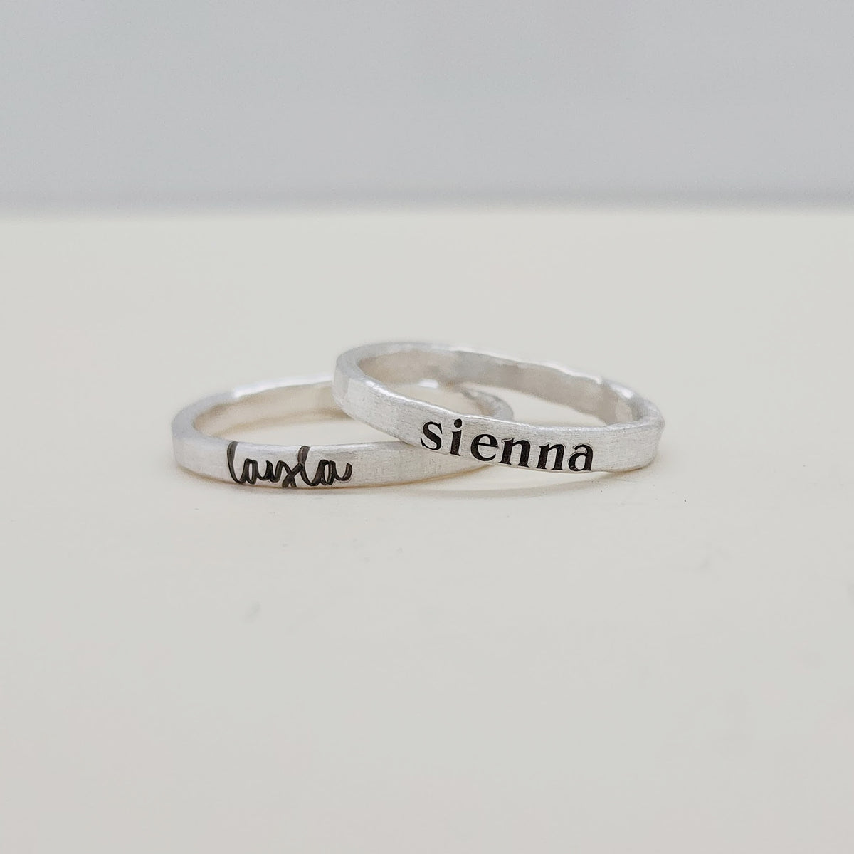 Modern Personalized Stacking Ring - Going Golden