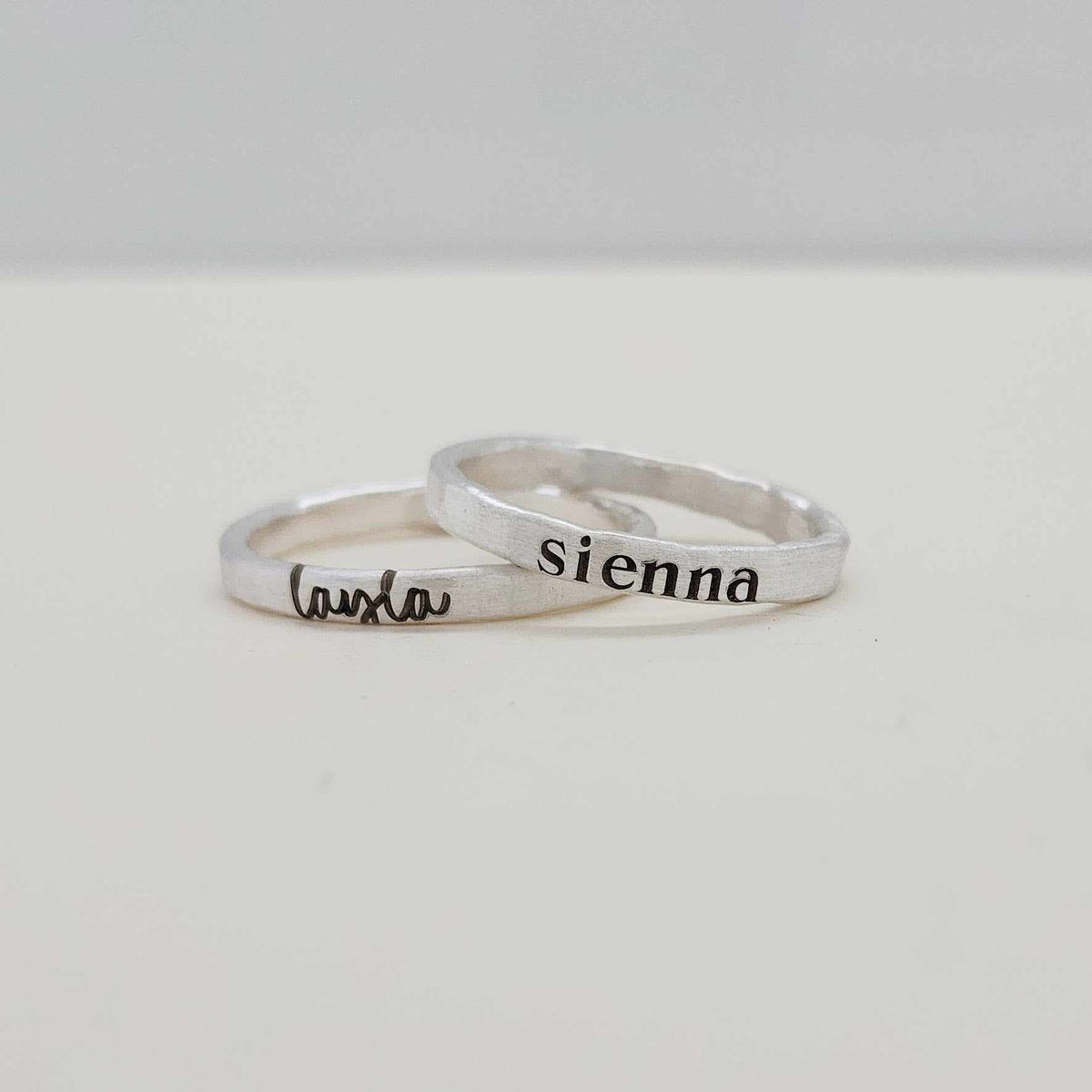 Modern Personalized Stacking Ring - Going Golden