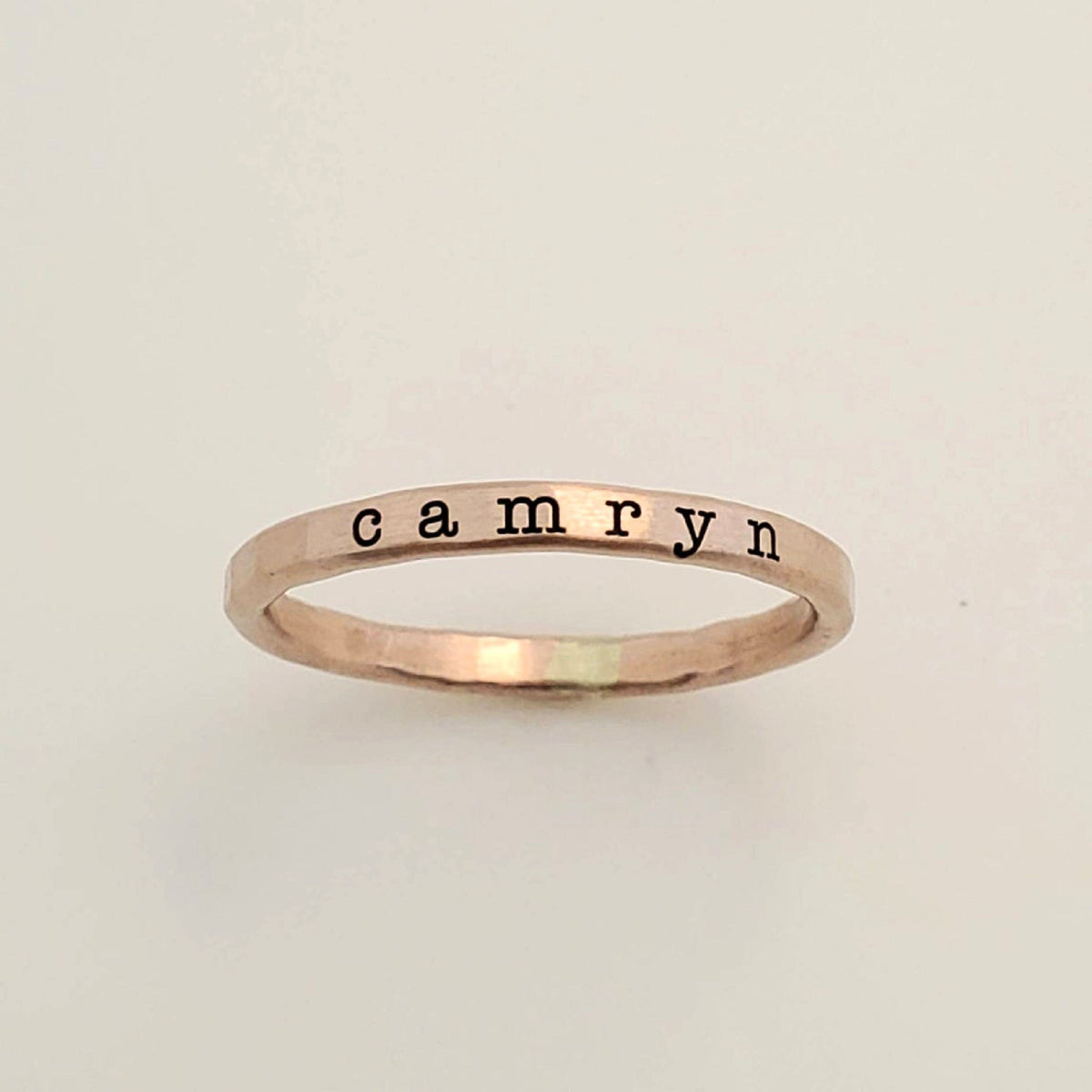 Typewriter Stacking Name Ring - Going Golden