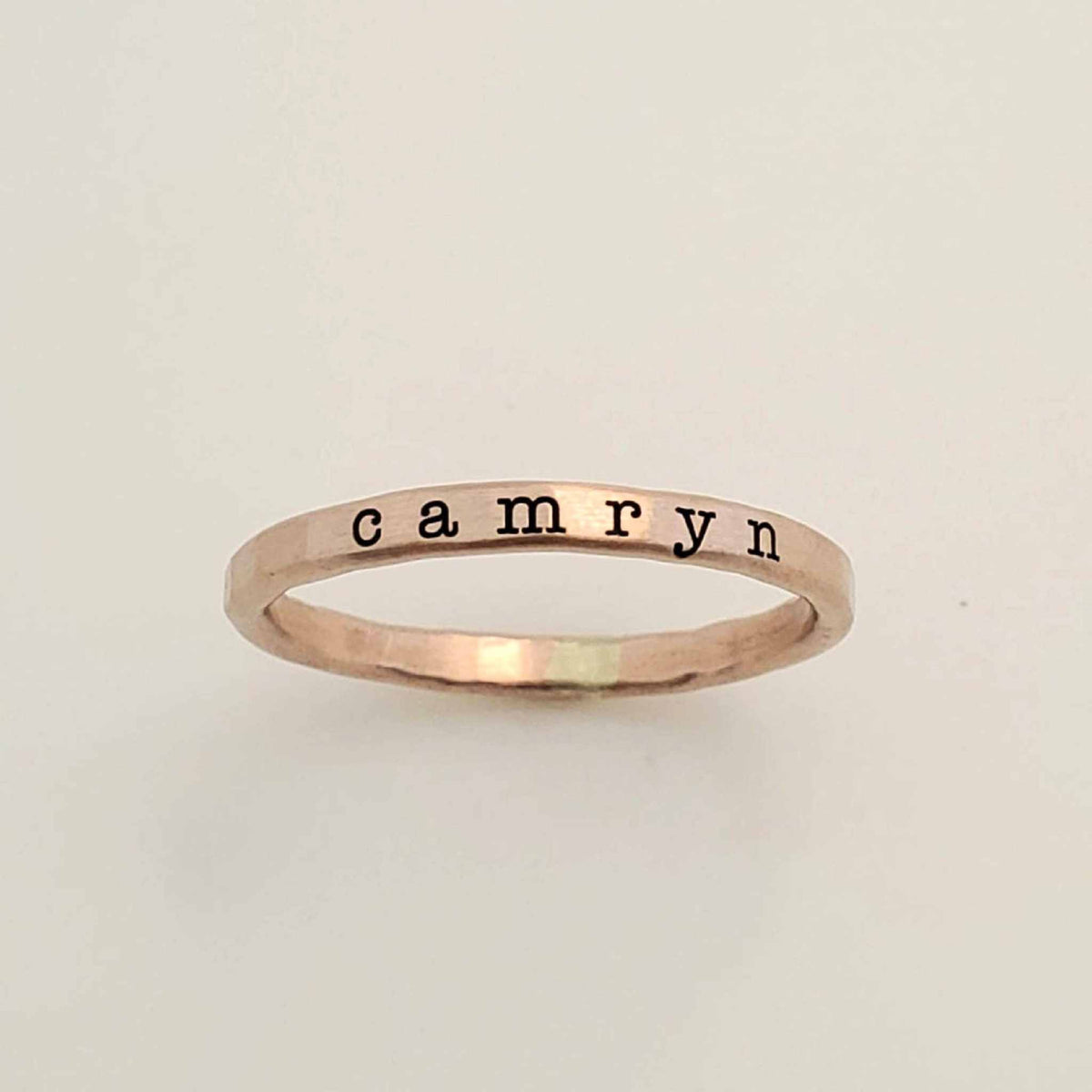 Typewriter Stacking Name Ring - Going Golden