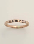 Typewriter Stacking Name Ring