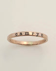 Typewriter Stacking Name Ring - Going Golden