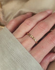 Bold Upper Stacking Name Ring