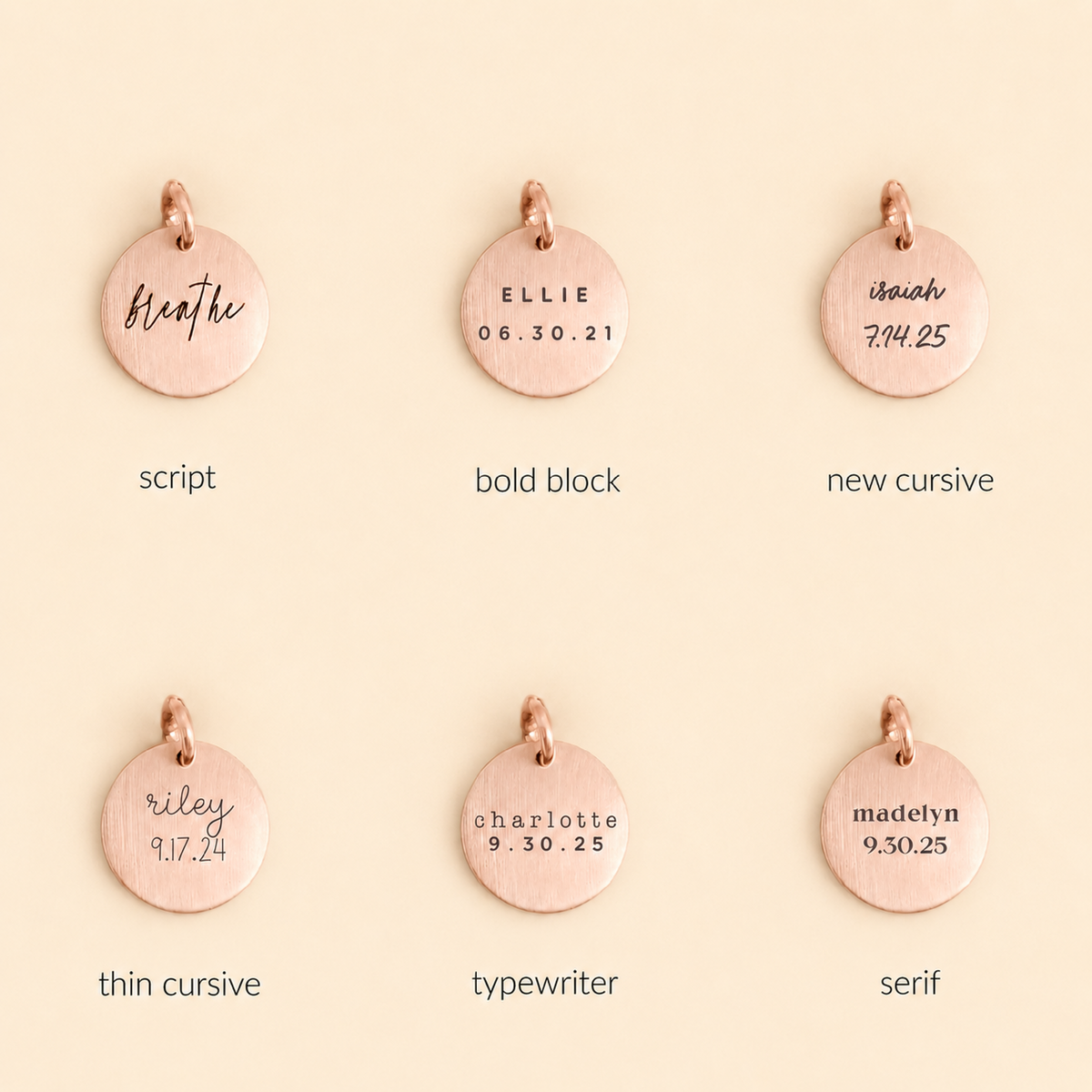 Personalized Disc Charm
